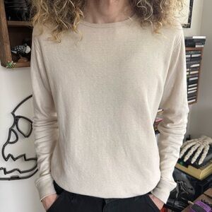 Vintage 80s 90s Duofold Cream Wool Blend Thermal ~ Size XL